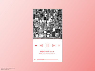 DailyUI 009: Music player dailyui 009 dailyui009 design interface design music nada surf ui design