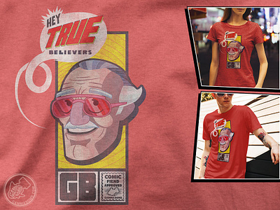 True Believer - Fearless (mockups) daredevil illustration stanlee truebeliever tshirtdesign typography vector