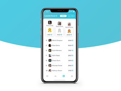 Daily UI #019 - Leaderboard 019 app daily ui dailyui leaderboard