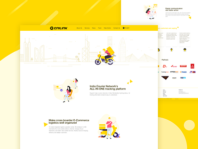 Cnilink | Homepage design homepage illustration ui webside