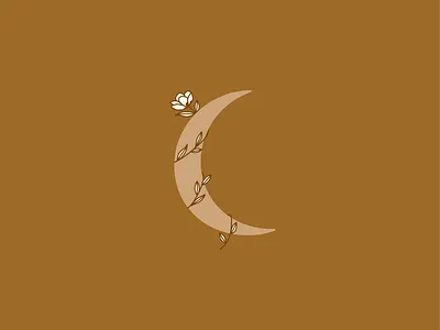 Moonspun Pt. 2 baby clothes branding design flat flower kids clothing logo moon vector vine