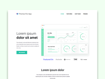 Amphicaea Landing Page bootstrap 4 design landing page saas saas landing page startup template theme ui web web desgin website website design