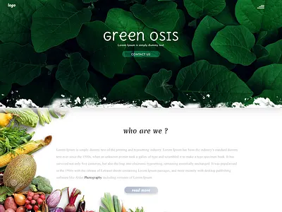 Green Osis animation branding clean css 3 dailyui design illustration typography ui ux web website