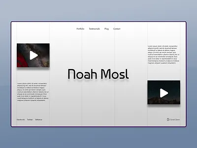 Noah Portfolio clean css 3 dailyui design illustration typography ui ux web website