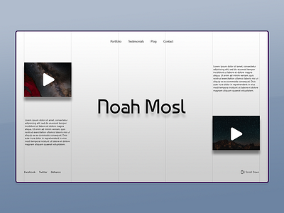 Noah Portfolio clean css 3 dailyui design illustration typography ui ux web website