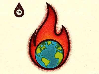 Inktober - Day #19 - Scorched (Earth). adobe advertising alexei conceptual design digital distress editorial experiment graphic illustration illustrator personal progress retro texture vector vella visual work