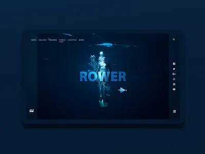 Rower animation branding character clean css 3 dailyui design flat illustration photoshop portfolio type typography ui ui ux design ux web website
