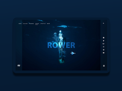 Rower animation branding character clean css 3 dailyui design flat illustration photoshop portfolio type typography ui ui ux design ux web website