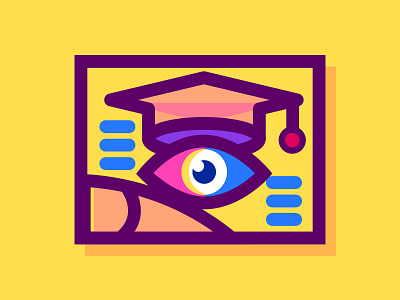 Observation design icon illustration