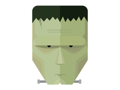 Frankie Says Relax adobe design frankenstein geometic halloween illustration monster monster project symetry