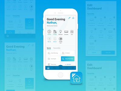 Daikin Smart Home app illustration jin design smart home ui ux