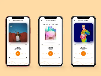 Music Player / Day 09 adobe xd app app design apple colour dailyui design ios light music music design music player ui ux ui 100 ui app uidesign uxui