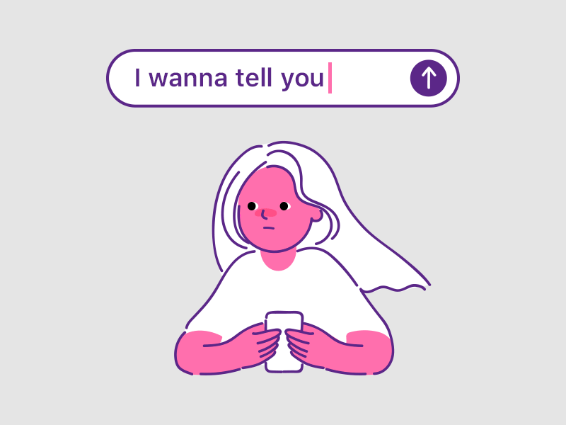 Texting animation chat illustration smartphone texting