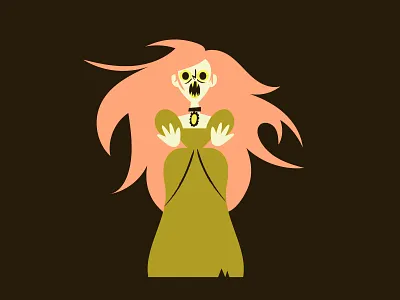 Banshee ai day 19 halloween illustration inktober monsters