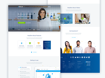 Bitbond Landing Page banking blockchain borrow crypto ico invest landing page lending platform web web design