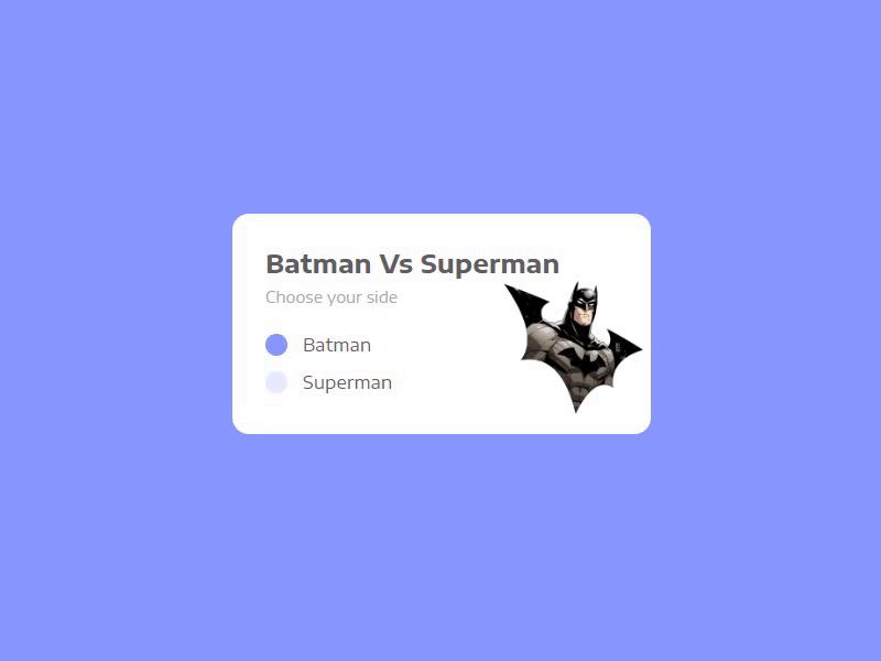 Batman Vs Superman Toggle Button animation batman batman v superman micro interaction micro interactions superman toggle button user interaction