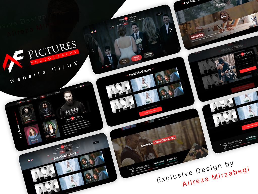 AmirFarzam Photography Web UI/UX Design by Alireza Mirzabegi on Dribbble