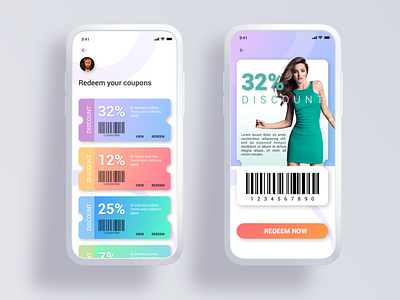 Coupon Redeem uidesign uxdesign