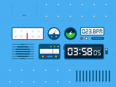 Astrobot 2 character design graphic icon illustration