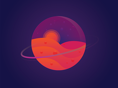 Planet design gradient gradient color gradient design illustration illustration art planet