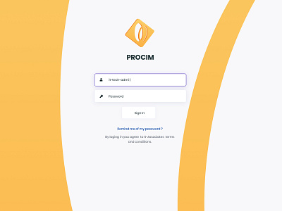 Login For Procim app branding dashboard logo ux web wireframes