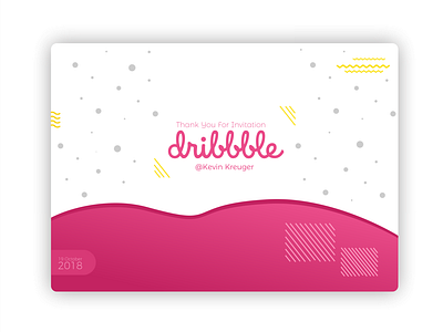 Big Thanks For Invitation dribbble ui uidesign vector