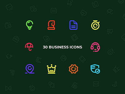 30 Business Icons icon iconset ui8