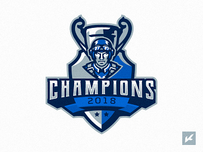 "Aviators" Champions Logo aviator champion cup emblem hockey logo mascot pilot sport team trophy