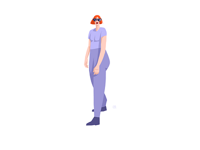 Purple girl girl illustrations