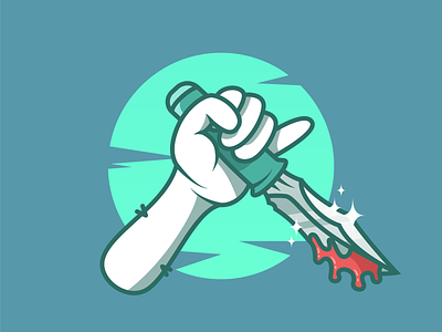 Serial Killer arm blood character illustration halloween halloween illustration illustration knife minimal serial killer ui vector