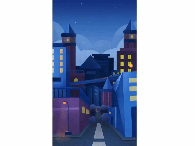 city gif ui 动效 插图