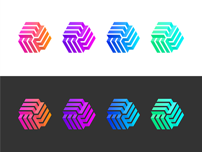 Gradient branding geometric gradient identity logo rebound simple