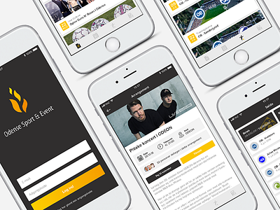 Odense Sport & Event app clean concept event ios iphone minimal odense sponsor sponsors sport