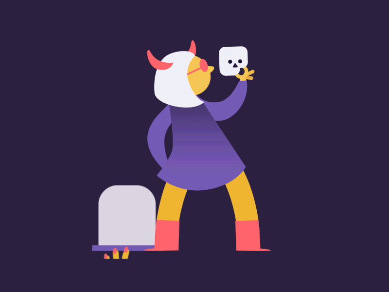 It's nearly halloween 2d animation character design devil gif halloween illustration motion design spooky vector