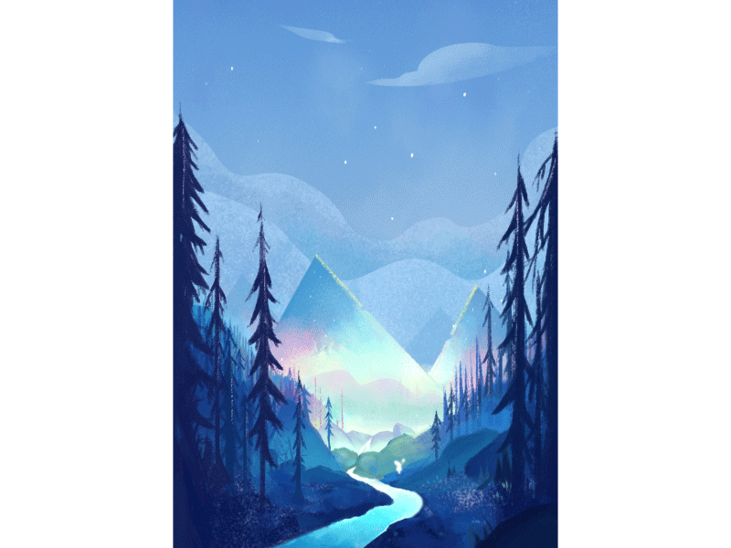 森林 gif ui 动效 插图