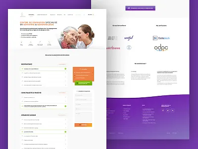 Homepage webdesign rebound training staff clean design grey homepage logo orange purple ui ux webdesign white