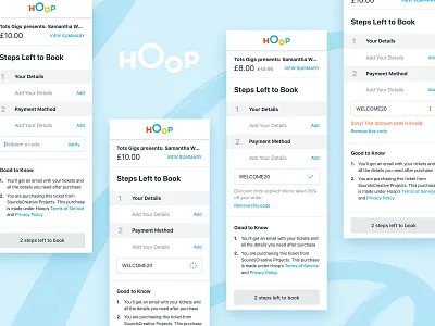 Hoop Discount Codes activity app basket checkout code coupon design discount form hoop icon ios kids mobile first product promo promotional ui ux voucher