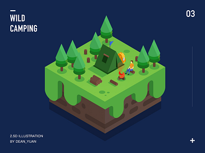 Wild camping wild camping illustration