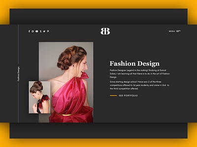 Fashion Designer Portfolio - WIP designer fashion portfolio design portfolio page uidesign website