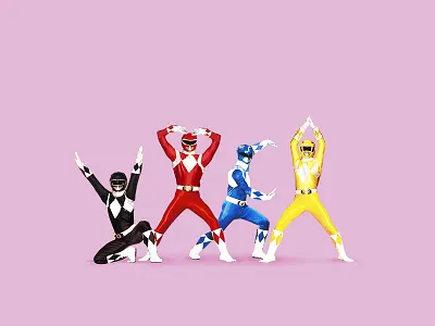 YMCA! 90s cyborg daft punk dance gay pink power rangers robot robots ymca