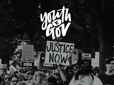 Youth v. Gov activism activist branding brush lettering calligraphy campaign design hand lettering illustration lettering logo logomark logotype political campaign politics script social campaign social change typography