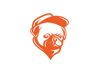 My Dog animal dog dog breed gangsta logo pug