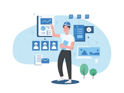 Designing Environment design flat graphic graphic design graphic art illustration vector