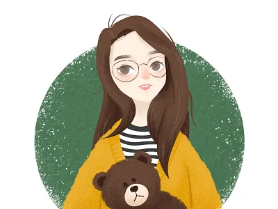 Mc girl illustation 头像 插图 设计