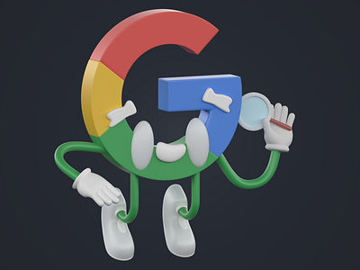 Super Google 3d 3d character animation blender blender 3d concept character google illustration isometric lowpoly mexico search engine seo