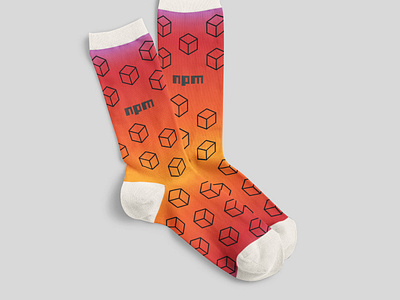 npm sock swag mockup branding branding design branding designer design made studios rebrand socks sticker swag