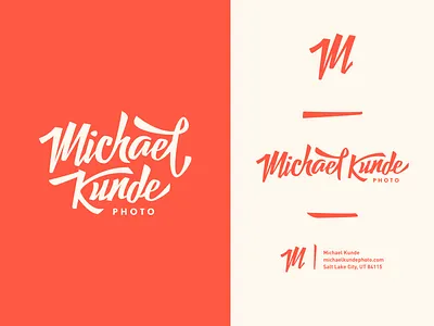 Michael Kunde Photo brand branding designbydiamond lettering logo script typography