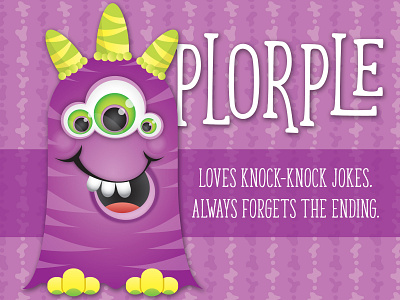 Lil' Monsters - Plorple character art child birthday illustration illustrator monster birthday monster printables