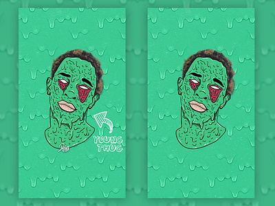 Grime Art - Young Thug art cartoon design flat grime illustration illustrator music paint sketch vector