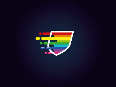 Paint Shield color colour logo logo design mark rainbow shield